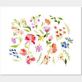 Loose Floral Watercolour Painting Posters and Art